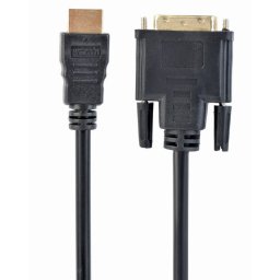 HDMI / DVI-D (18+1) kábel 0.5m fekete Gembird (CC-HDMI-DVI-0.5M)