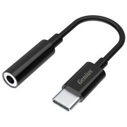 Genius ACC-C100, reduktor, USB-C csatlakozó, 3,5 mm-es jack aljzat, 10 cm, fekete