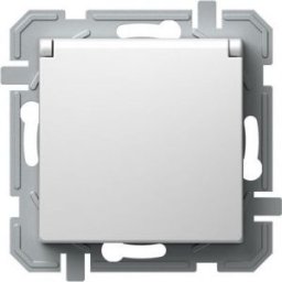 LOGIQ Csapófedeles 2P+F csatlakozó aljzat Rugós bekötés Fehér