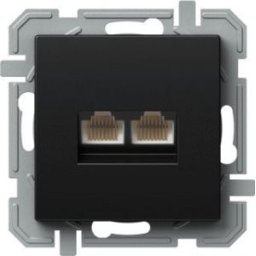 LOGIQ Kettős adatcsatlakozó Rj45 Cat5e Keystone Fekete