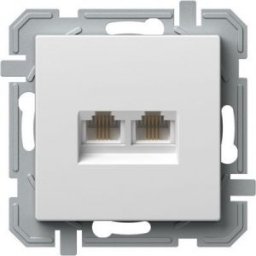 LOGIQ Kettős telefon aljzat Rj11 Keystone Fehér
