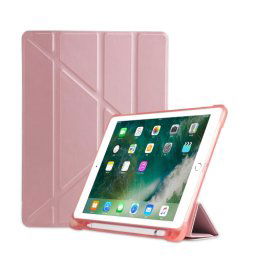 LEATHER Flip tok Apple iPad 9.7 (2018/2017) / iPad Air (1/2) rózsaszín