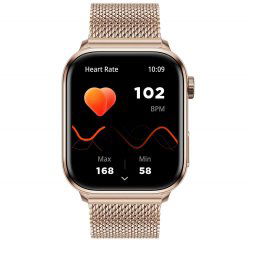ICE Smart 2.0 - 1.96 AMOLED - Rozé arany milanese szíjas, női okosóra - 38 mm (024562)
