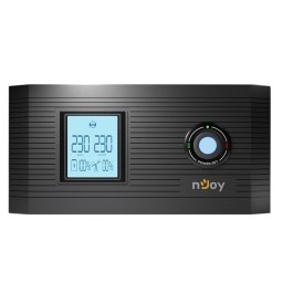 NJOY Inverter - Aira 1200 (2 Schuko, Szinusz hullám, Akku Támogatás: 40Ah-200Ah, AVR, fekete)