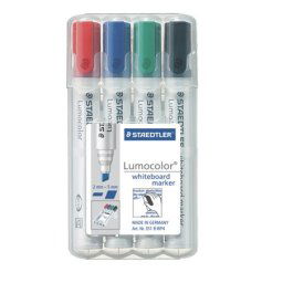 STAEDTLER Táblamarker készlet, 2-5 mm, vágott, STAEDTLER "Lumocolor(R) 351 B", 4 különböző szín