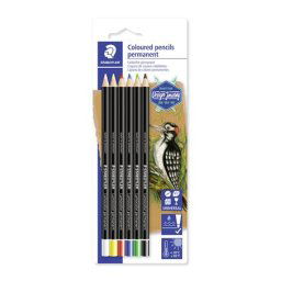 STAEDTLER Jelölőceruza készlet, mindenre író, vízálló, STAEDTLER "Lumocolor(R) permanent glasochrom 108 20", 6 különböző szín