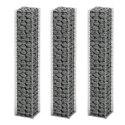 vidaXL 3 db gabion kosár horganyzott drótból 25 x 25 x 150 cm