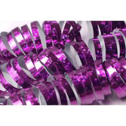 Szerpentin , hologramos, lila színű, 3,8m, 18 db/cs