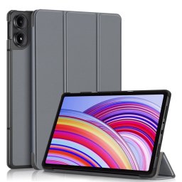 LEATHER Csuklós burkolat Xiaomi Redmi Pad Pro-hoz / Pad-hoz 5G-hoz szürke