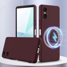 RUBBER MAGSAFE Szilikon borítás Sony Xperia 10 VI PLUM-hoz COLOR