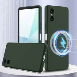 RUBBER MAGSAFE Szilikon borítás Sony Xperia 10 VI SÖTÉT GREEN-hoz