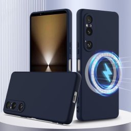 RUBBER MAGSAFE Szilikon borítás Sony Xperia 1 VI NAVY BLUE-hoz