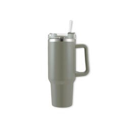 Termosz bögre szívószállal TERMOS 1000 ml, szürke