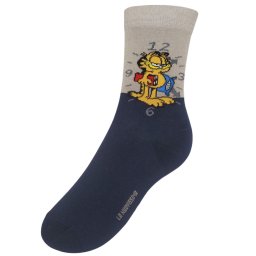 Garfield mintás zokni Órás sötétkék-szürke