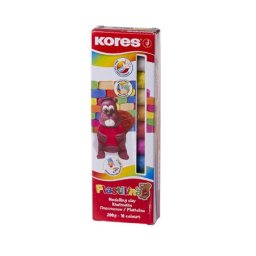 KORES Gyurma, 200 g, 10 szín, KORES "Plastilina"