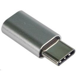 PREMIUMCORD adapter USB 3.1 C/csatlakozó - USB 2.0 Micro-B/női, ezüst színű