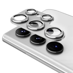 ENKAY ALU Kameraüveg Samsung Galaxy S22 Ultra 5G SILVER telefonhoz
