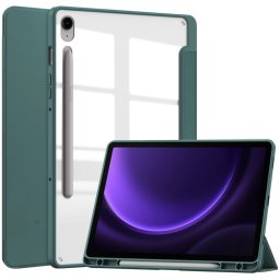 CRYSTAL Flip tok Samsung Galaxy Tab S9 FE / Tab S10 FE zöld
