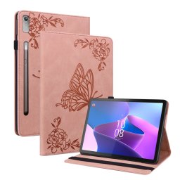 ART BUTTERFLY pénztárca tok Lenovo Tab P12 pinkhez