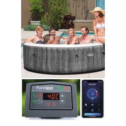 Intex Bubble Greywood Deluxe 6 személyes fűthető masszázsmedence WIFI vezérléssel 28442