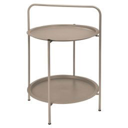 Fém konzolasztal VARIO 50 cm átmérőjű, bézs