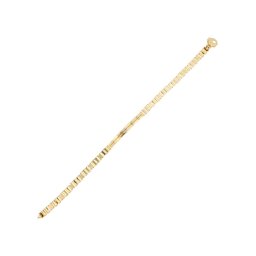 Kockatagos lapszemes betétes férfi karlánc, 14kt, 20,00 g