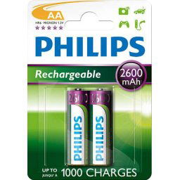 Philips újratölthető akkumulátorok AA 2600mAh, NiMH - 2db