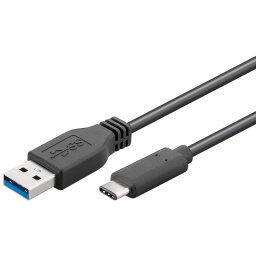 PremiumCord USB-C/male - USB 3.0 A/Male, fekete, 3m