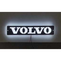 VOLVO inox szögletes dísz HÁTTÉRVILÁGÍTÁSSAL