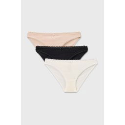3PACK Naomi klasszikus kismama pamut női alsó többszínű L