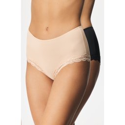 2PACK Evie klasszikus női alsó fekete-bézs L