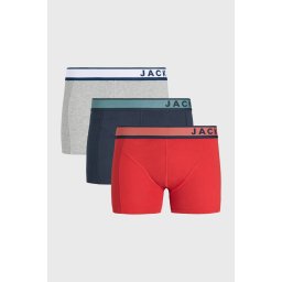 3PACK JACK AND JONES JACDenver boxeralsó piros-kék L