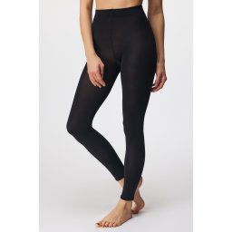 Winter 200 DEN bélelt harisnya leggings fekete L