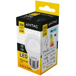 Entac LED Mini Globe izzó E27 6.5W, 3000K, 540 lm (K)