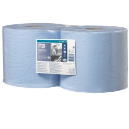 TORK Törlőpapír, tekercses, 26,2 cm átmérő, W2 rendszer, 2 rétegű, TORK "Nagy teljesítményű", kék