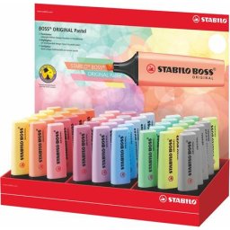 STABILO Szövegkiemelő display, 2-5 mm, STABILO "BOSS Pastel", vegyes pasztell színek