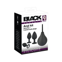 Black Velvets - anál plug szett (4 részes) - fekete