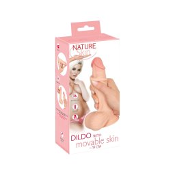 Nature Skin - dildó bőrrel - 19 cm (testszínű)