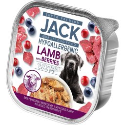 Jack hipoallergén pástétom - bárányhús bogyós gyümölcsökkel 150 g
