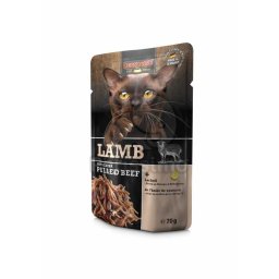 Leonardo bárányhús extra tépett marhahússal alutasakos macskaeledel 70 g