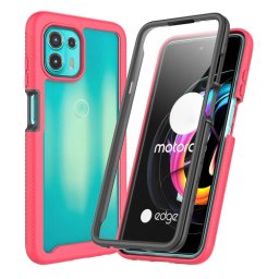 DUAL Kétoldalas borító fóliával Motorola Edge 20 Lite rózsaszín