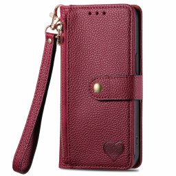 HEART Pénztárca tok Honor-hoz 200 Lite piros