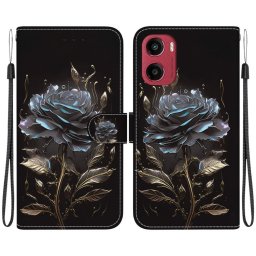 ART Pénztárcahuzat a Motorola Moto G05 / Moto E15 számára BLACK ROSE
