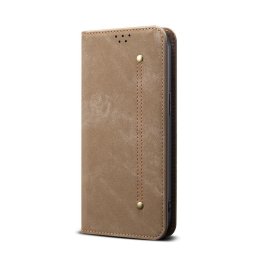 DENIM pénztárcahuzat Motorola Moto G15 / Moto G15 Power szürkésbarna