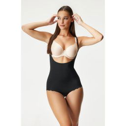Laser cut Exclusive alakformáló body bézs 4XL