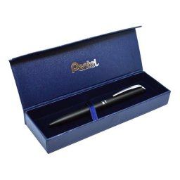 PENTEL Zseléstoll, 0,35 mm, rotációs, fekete tolltest, PENTEL "EnerGel BL-2007", fekete, ajándék kék betéttel