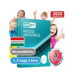 ESET NOD32 Antivrus 3 eszközre / 2 év (hosszabbítás) 30% kedvezménnyel tanárok, diákok, nyugdíjasok, EÜ dolgozók részére