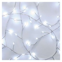 LED karácsonyi nano fényfüzér – süni, 2,4 m, 3x AA, beltéri, hideg fehér, időzítő