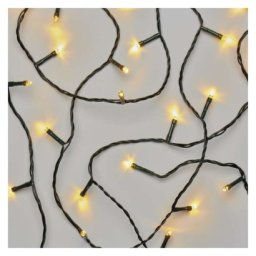 LED karácsonyi fényfüzér, 2,8 m, 3x AA, kültéri és beltéri, meleg fehér, időzítő