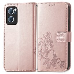 ART Pénztárca huzat Oppo Reno7 5G FLOWERS világos rózsaszín